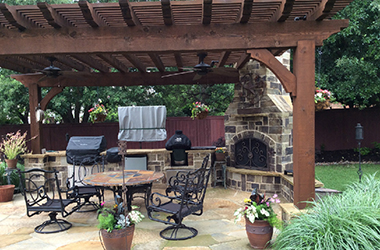 Custom patio and outdoor living project by Qualitas Roofing and Construction