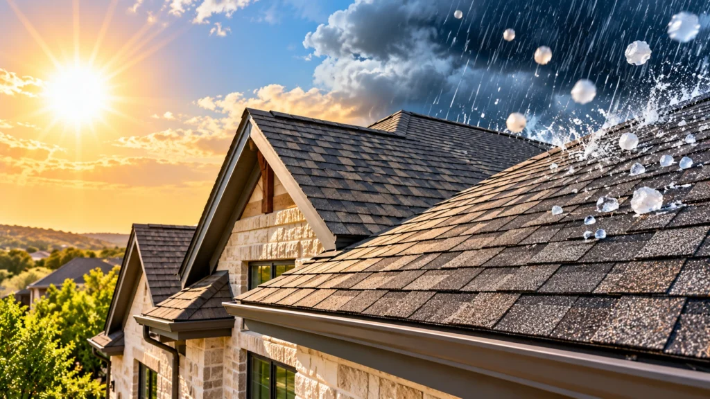 Best roofing shingles for Texas weather with hail and wind resistance in Keller and North DFW
