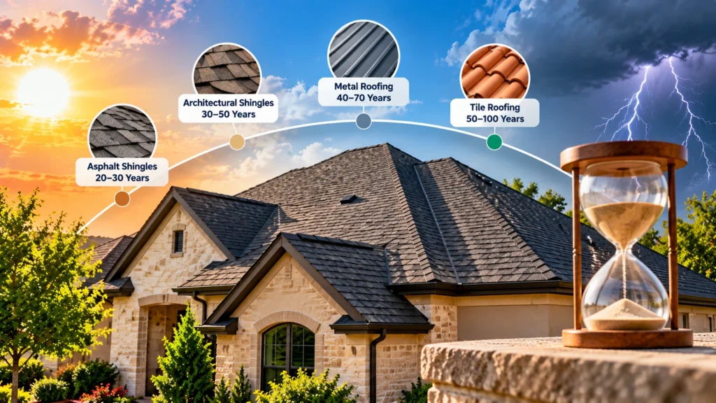 How long does a roof last in Texas by roofing material for Keller